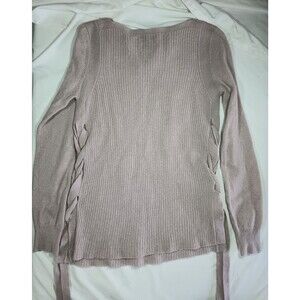 Vintage 90's Sofia Women's Cashmere Sweater Pink Size Small Lace-up Side Office